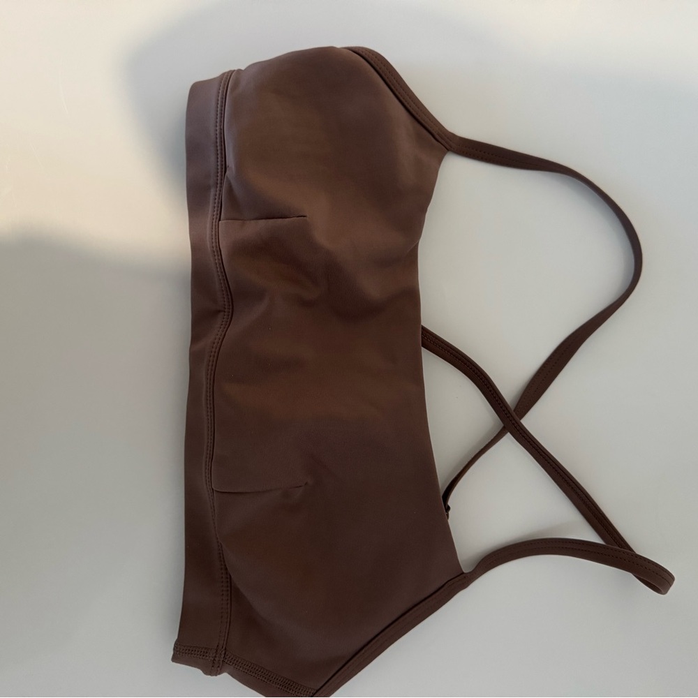 Brown Strappy Bra - Aritzia
